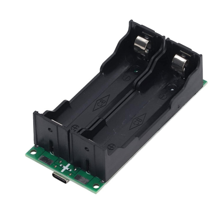 Modulo de Refuerzo de Carga de 2 Baterias de Litio 18650 USB-C 5V/9V/12V 3A para UPS LX-2BUPS