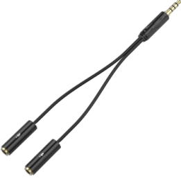 Splitter para 2 micrófonos para celular