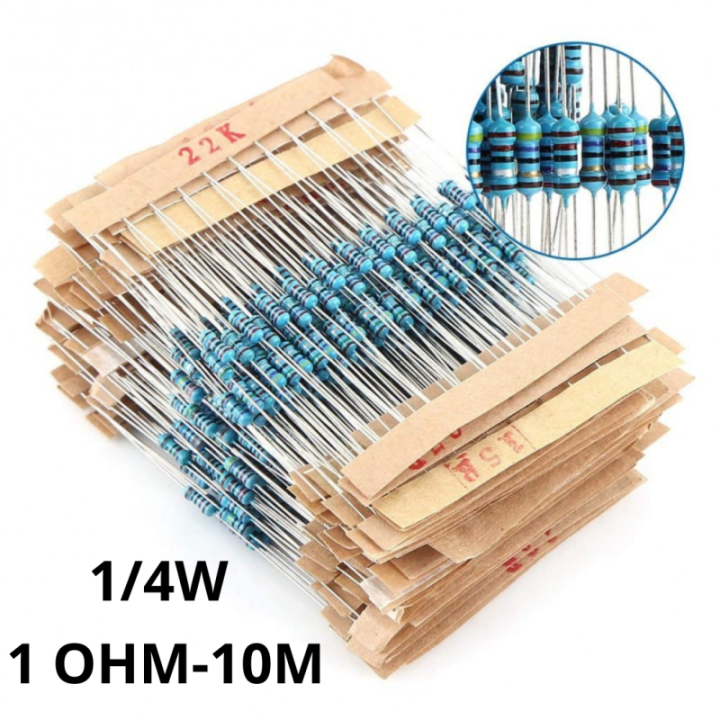 Resistencias de Filamento de Carbon 1/4W 1 Valor (10 Unidades)