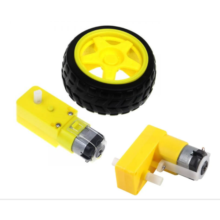 Motorreductor 3-6V y Llanta para Carrito Robot