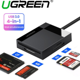 Lector de Memorias CF/MS/TF/SD 4 en 1 USB 3.0 / USB-C ugreen