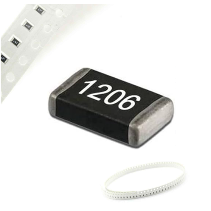 Resistencia SMD 1% 1/8W 1206 0.1OHM - 10MOHM (5 unidades)