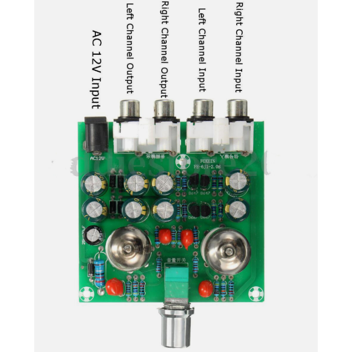 Modulo Preamplificador de Tubos al Vacio 6J2 HIFI 11W 12VAC (DIY)
