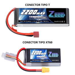 Bateria Tipo Lipo recargable Zeee 7.4V 2S 2200 MAH 50C