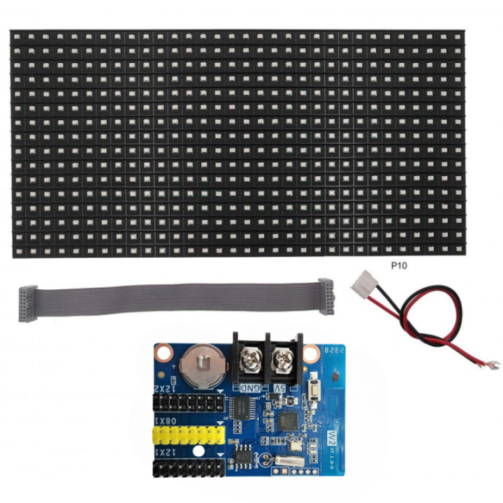 Panel LED P10 32x16 con Controlador HD-W00 Wifi