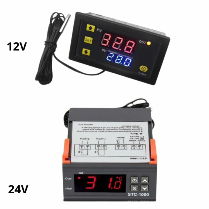 Termostatos Digitales para Control de Temperatura 12V/24V