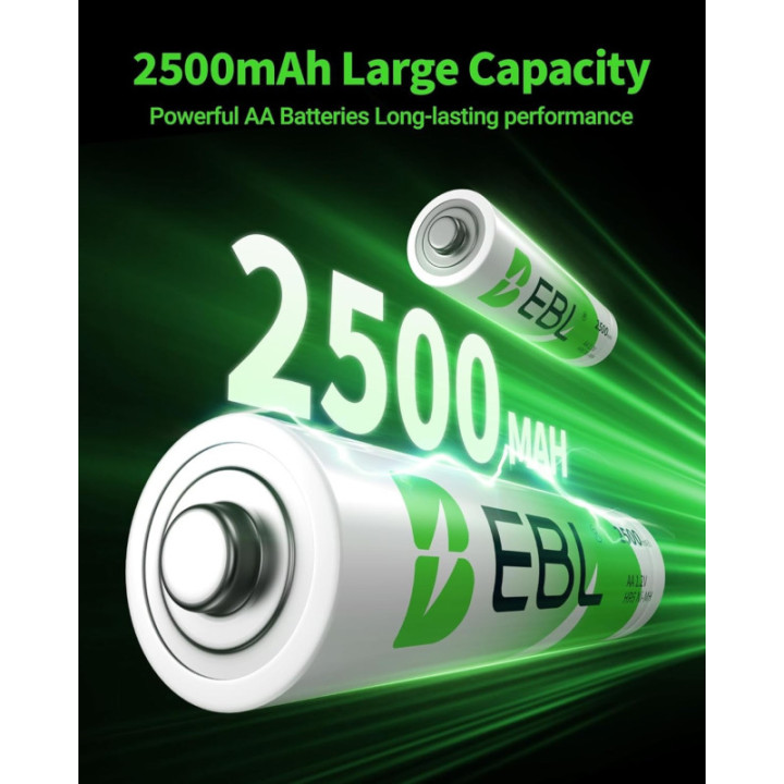 Baterias Recargables AA 2800mAh EBL (4U)