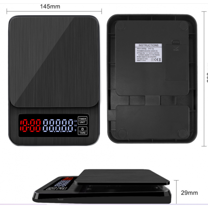 Balanza Digital de Alta Precision 0.1g-3Kg MS-K07