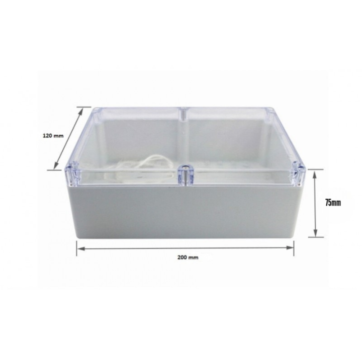 Caja Plastica Impermeable para Electronica 200x120x75mm / 283X100X59MM