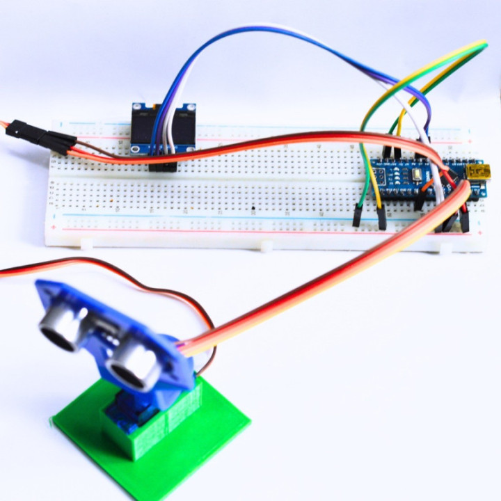Proyecto Educativo Radar Ultrasonico con Monitor OLED 0.96" (DIY)
