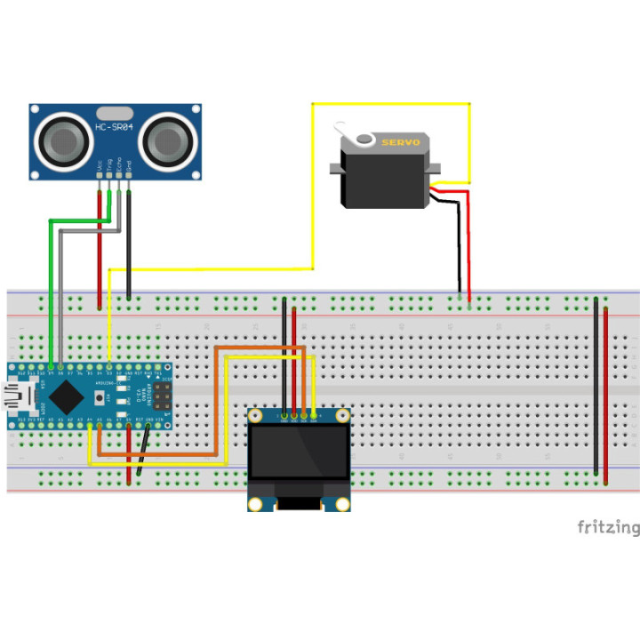 Proyecto Educativo Radar Ultrasonico con Monitor OLED 0.96" (DIY)