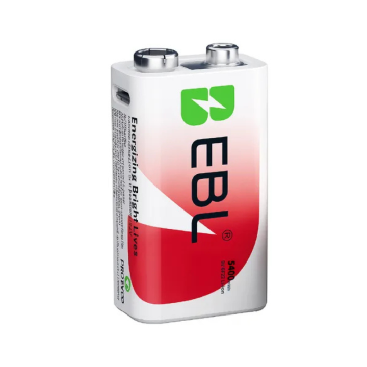 Bateria Recargable 9V USB EBL 5400mWh