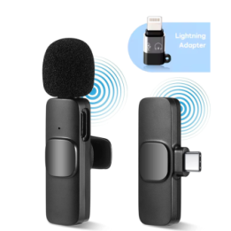 Microfono Lavalier Inalambrico para Celular Tipo USB-C / LIGHTNING