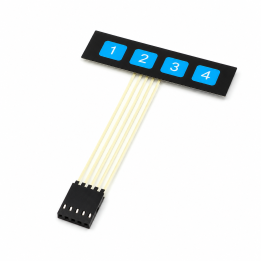 Teclado Matricial de Membrana 1x4 de 4 Teclas