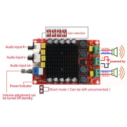 Tarjeta amplificador de audio clase D dual 2x100w TDA7498 14-18V