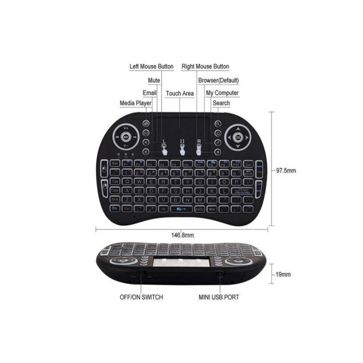 Teclado wifi para Smart Tv /Tv box /Raspberry