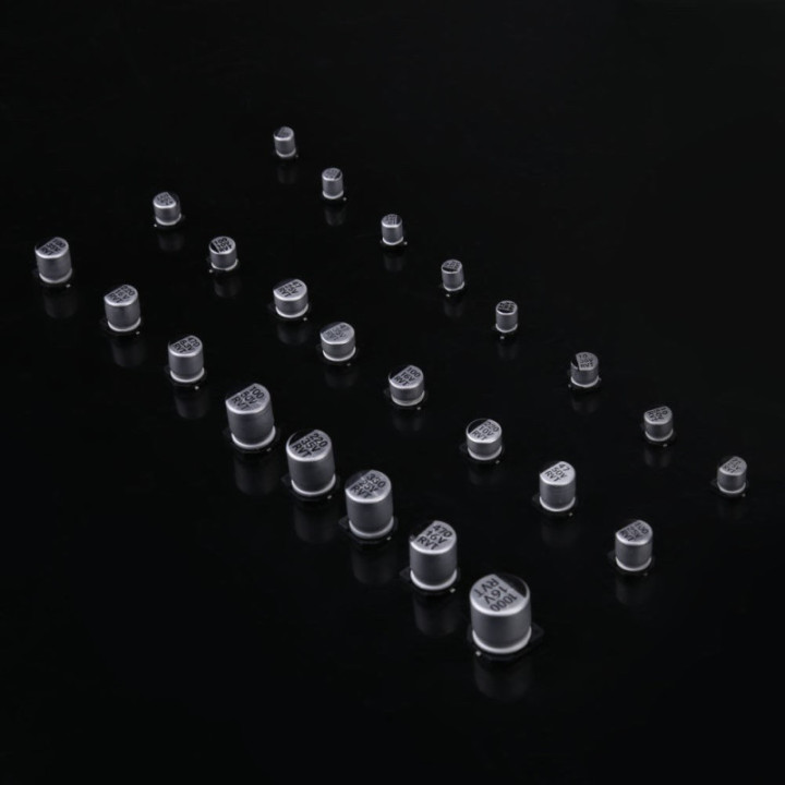 Capacitores electroliticos aluminio SMD (5 unidades)