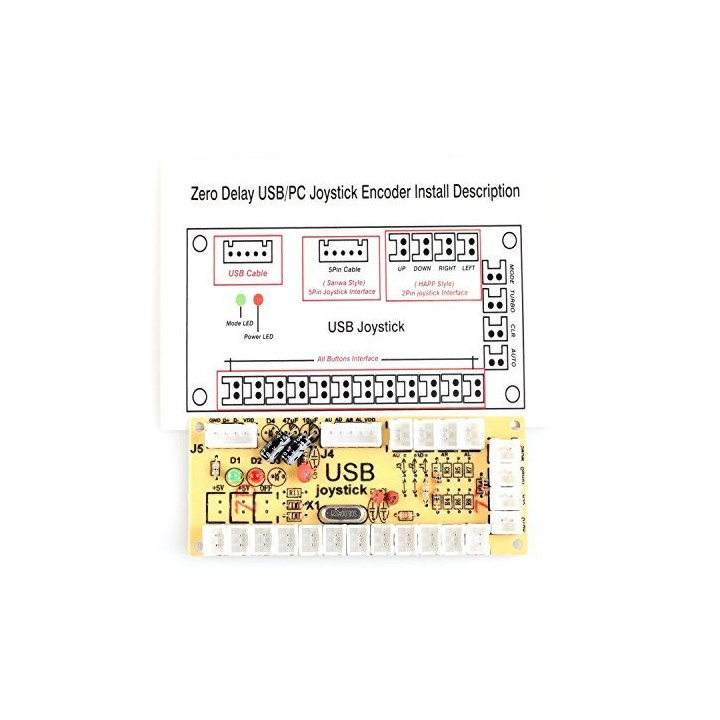 Control arcade DIY botones rojos