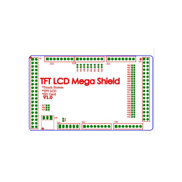 Shield de pantalla TFT 3.2 touch para arduino mega