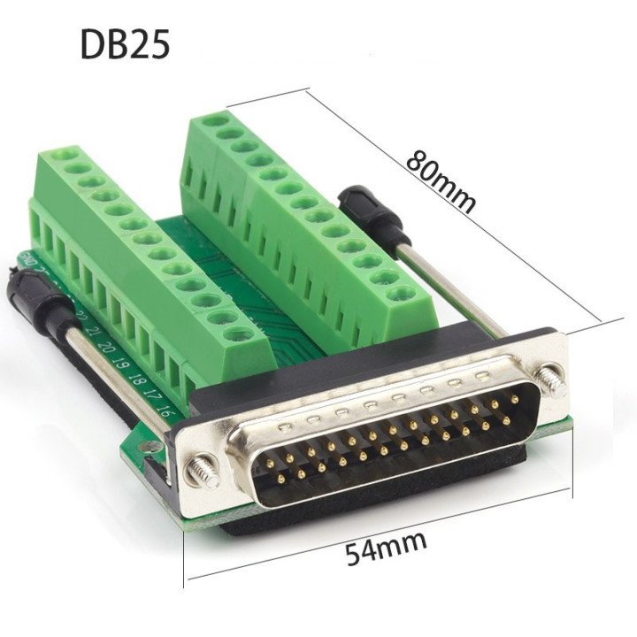 Conector macho DB25 con tornillos
