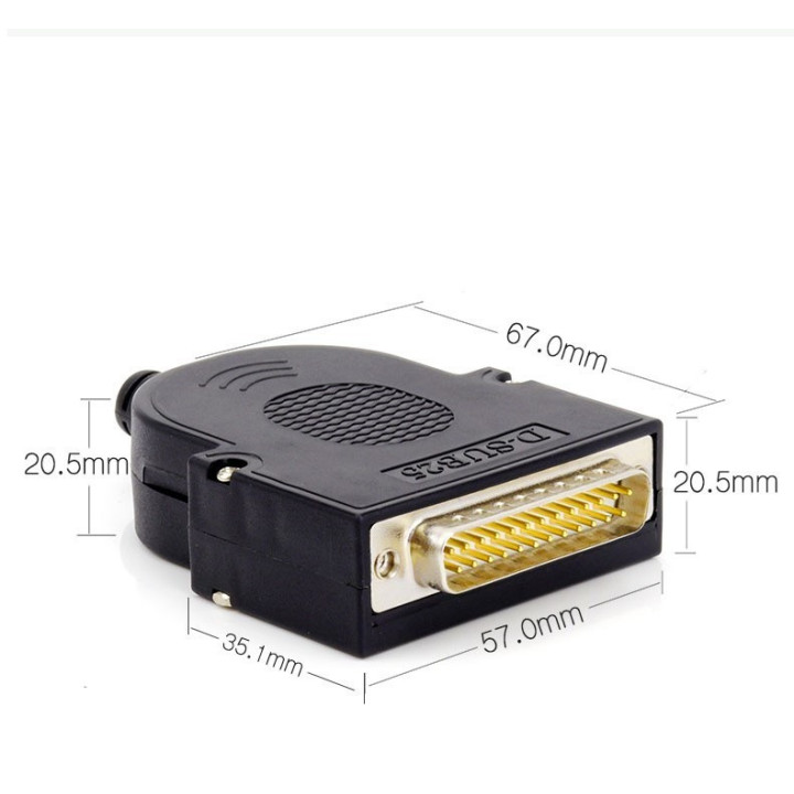 Conector macho DB25 con tornillos