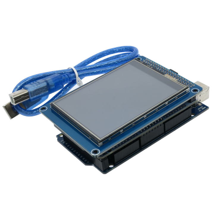 Tarjeta de Desarrollo Mega 2560 R3, Shield y Pantalla Touch 3.2 Pulgadas (Kit)