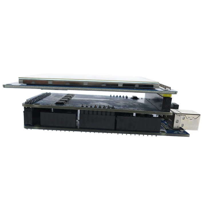 Tarjeta de Desarrollo Mega 2560 R3, Shield y Pantalla Touch 3.2 Pulgadas (Kit)