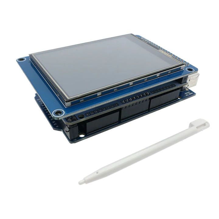 Tarjeta de Desarrollo Mega 2560 R3, Shield y Pantalla Touch 3.2 Pulgadas (Kit)