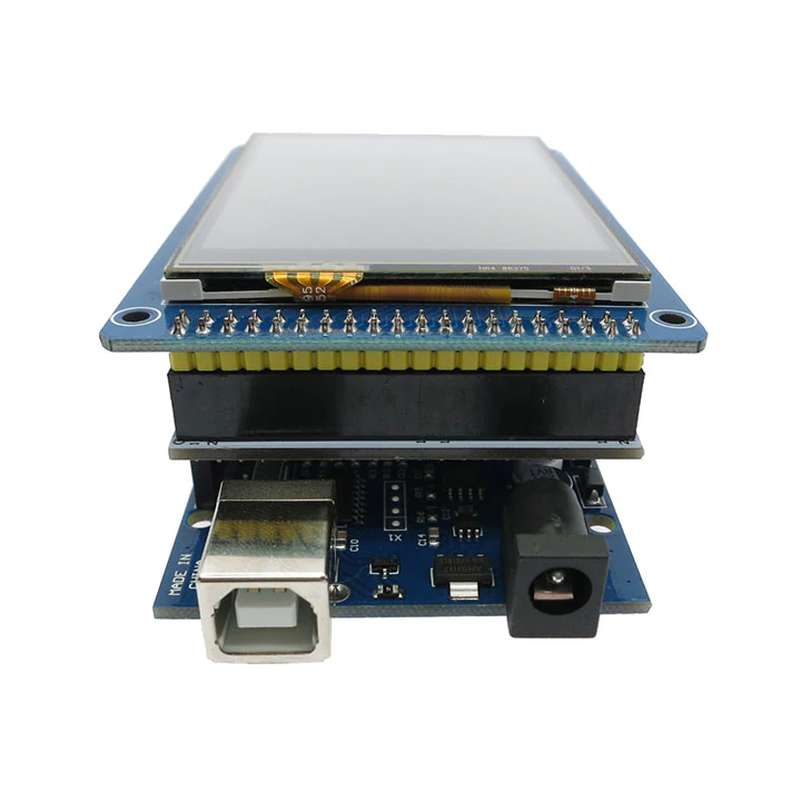 Tarjeta de Desarrollo Mega 2560 R3, Shield y Pantalla Touch 3.2 Pulgadas (Kit)