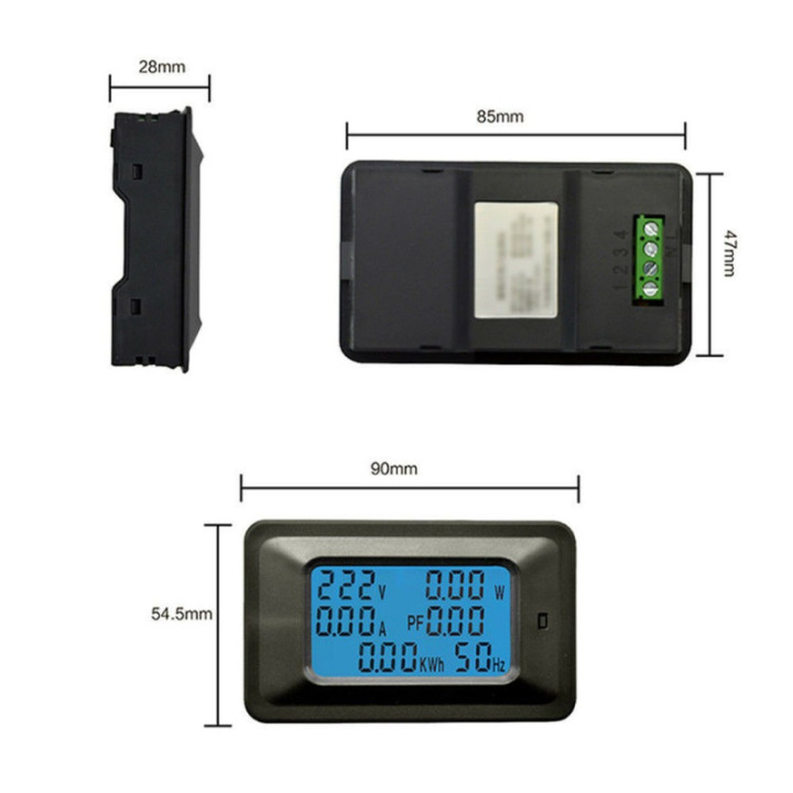 Monitor de energia AC 110V/220V 100A monofasico