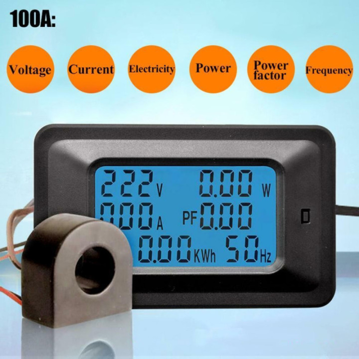 Monitor de energia AC 110V/220V 100A monofasico
